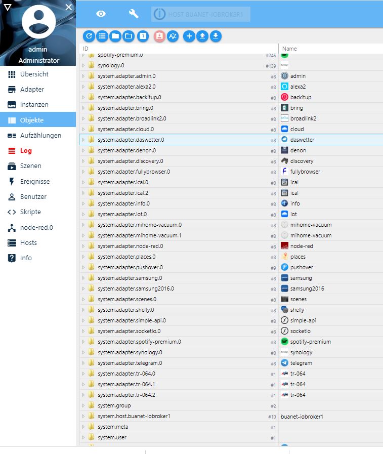 Datenpunkt Onlinestatus Javascript Adapter