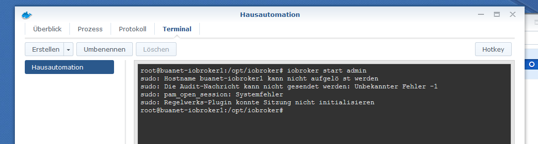 Speicherort IoBroker Auf Synology NAS Docker