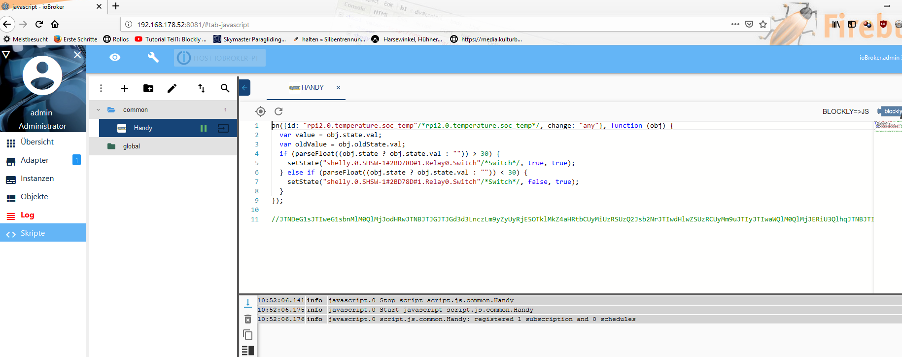 Shelly schaltet nicht