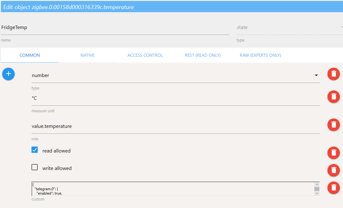 Telegram Sendet Standig Temperaturen