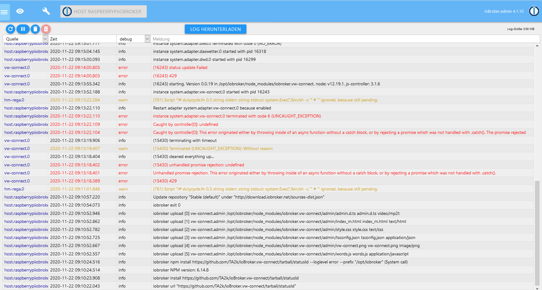 20201122 1 log Screenshot_2020-11-22 logs - ioBroker.png
