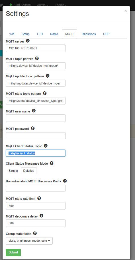 milight mqtt