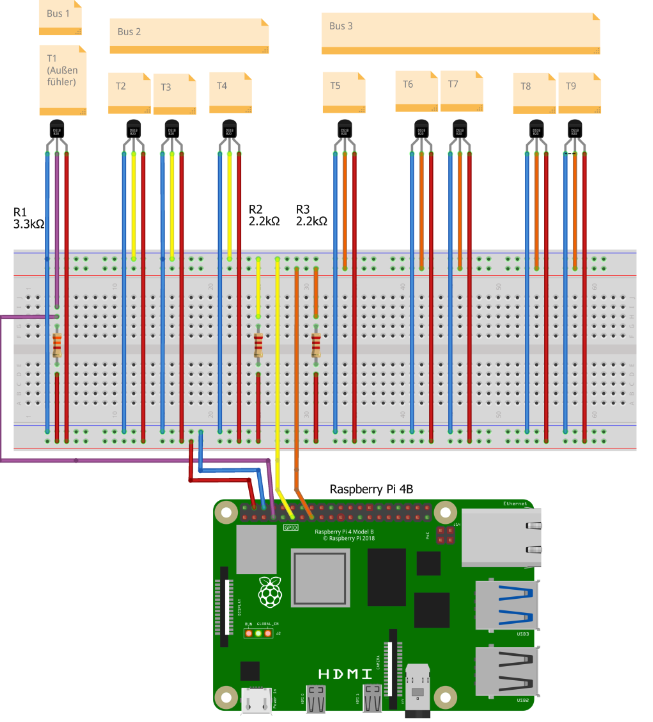 Temperatursensor DS1820 am Raspberry Pi mit Python auslesen 