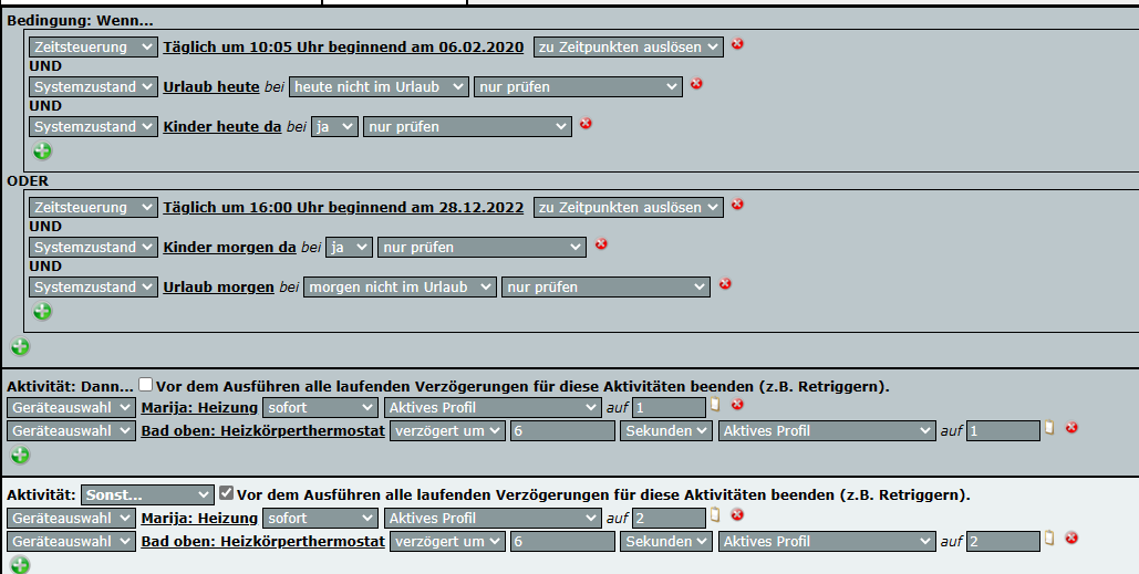 Heizungsprogramme mit Google Kalender. (ioBroker + iCal)