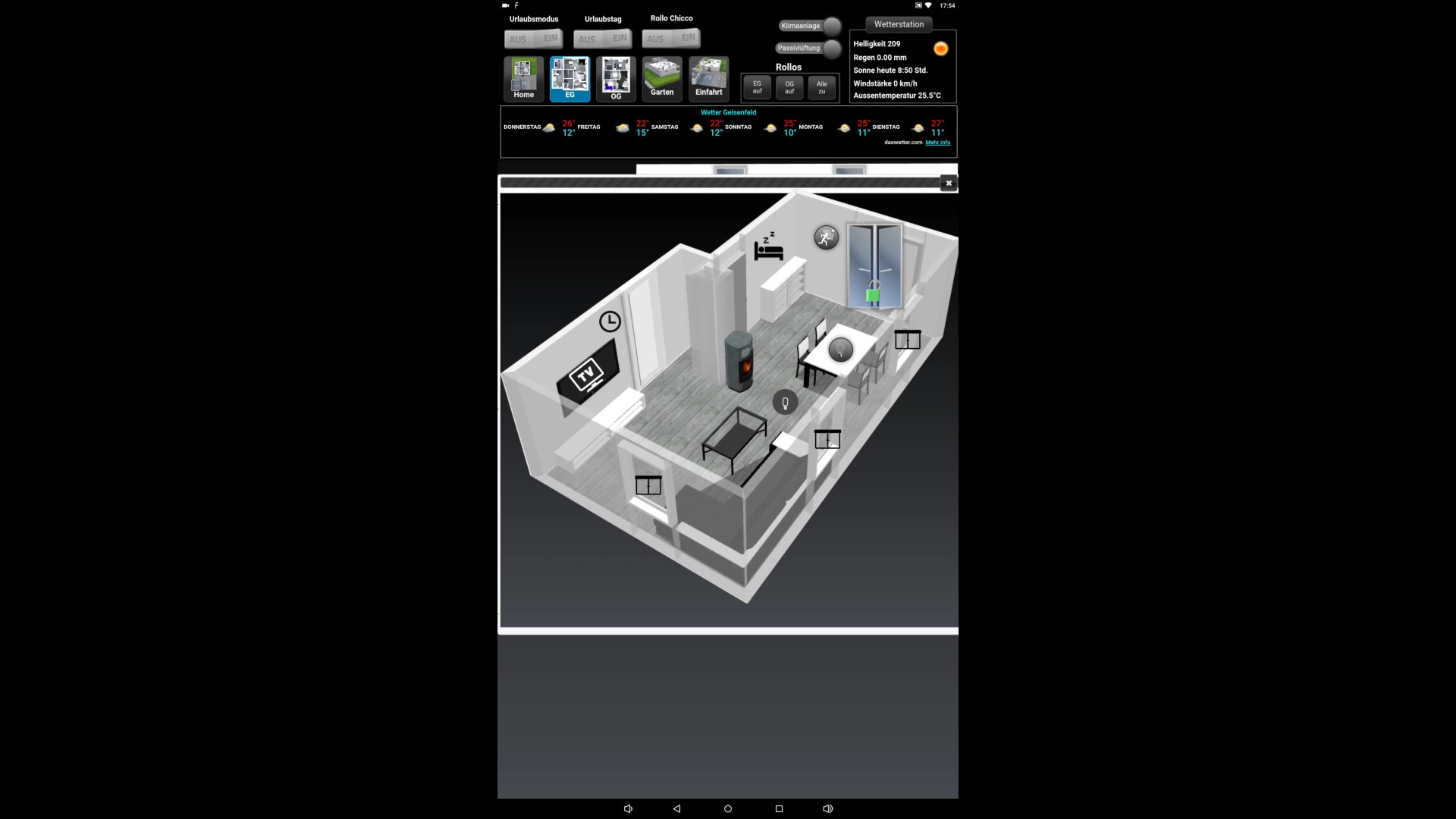 Smarthome 3d Haussteuerung Am Tablet Mit Iobroker Vis Und Homematic